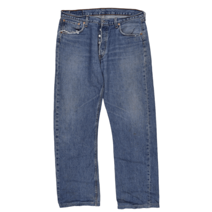 Levi's 501 Vintage Blue Denim Jeans W34 L32 100% Cotton Straight Leg