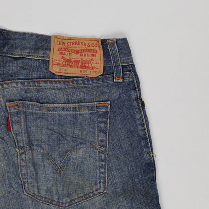Levi's 514 Slim Straight Jeans for Men Blue W34 L32 100% Cotton