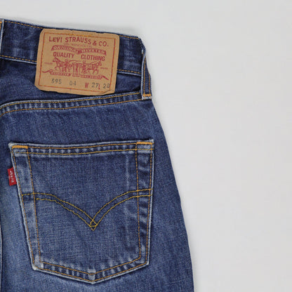 Levi's 595 Women's Vintage Blue Denim Jeans 27W 28L Cotton Straight Leg