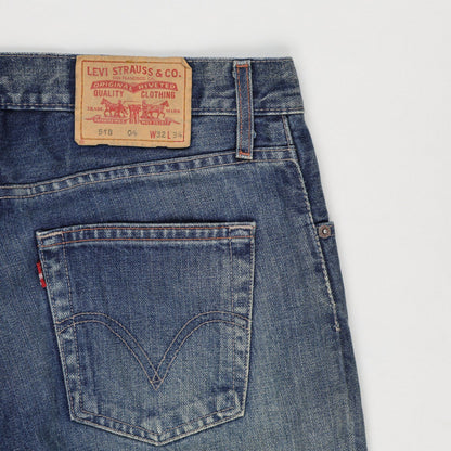 Levi's 518 Straight Leg Blue Denim Jeans W32 L34 100 Cotton Mens