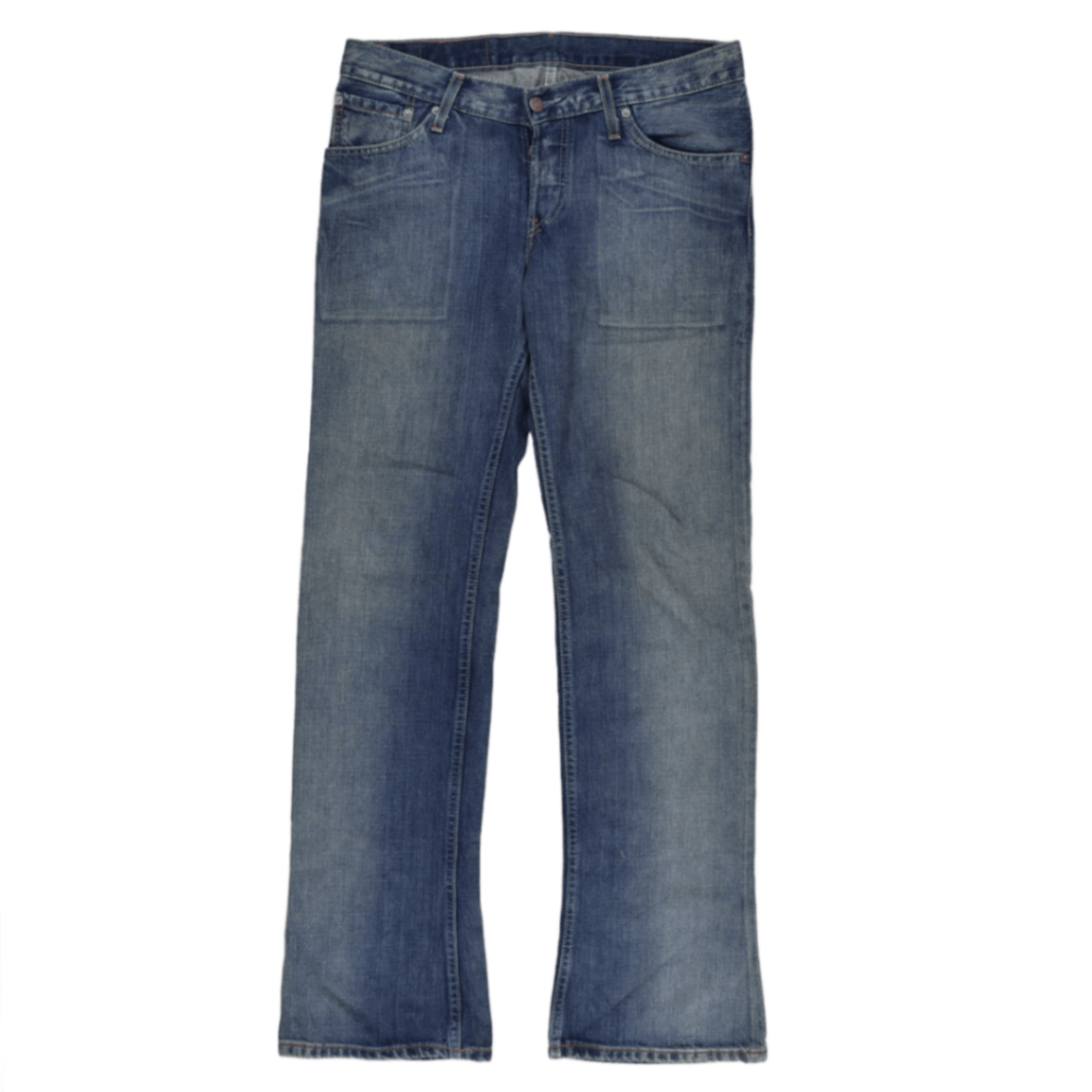 Levi's 518 Straight Leg Blue Denim Jeans W32 L34 100 Cotton Mens
