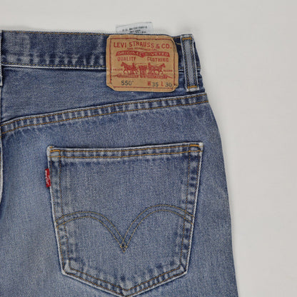 Levi's 550 Relaxed Fit Blue Vintage Jeans W35 L30 100% Cotton