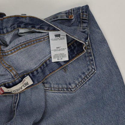 Levi's 550 Relaxed Fit Blue Vintage Jeans W35 L30 100% Cotton