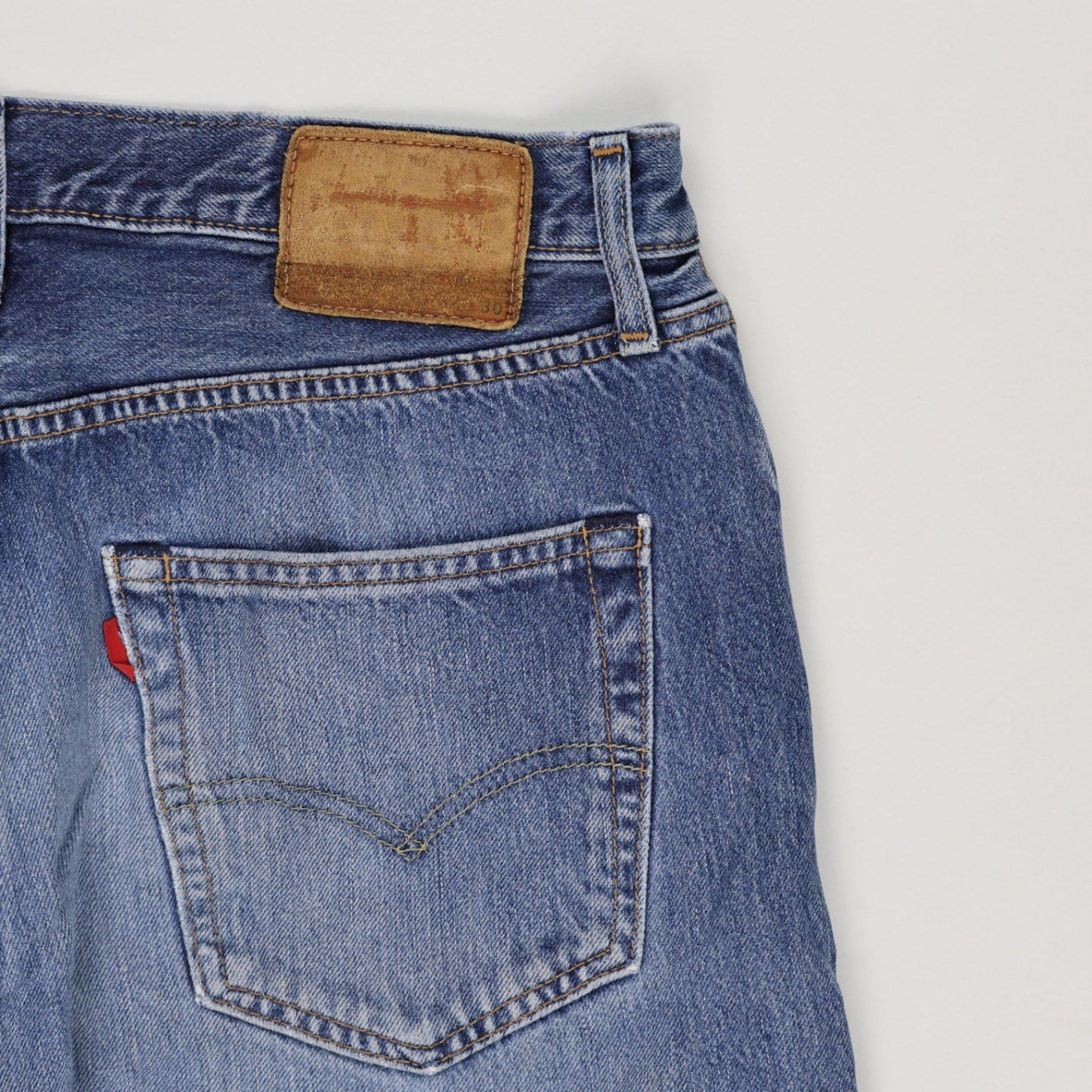 Levi's 505 Vintage Blue Denim Jeans Regular Fit 34W 30L Cotton