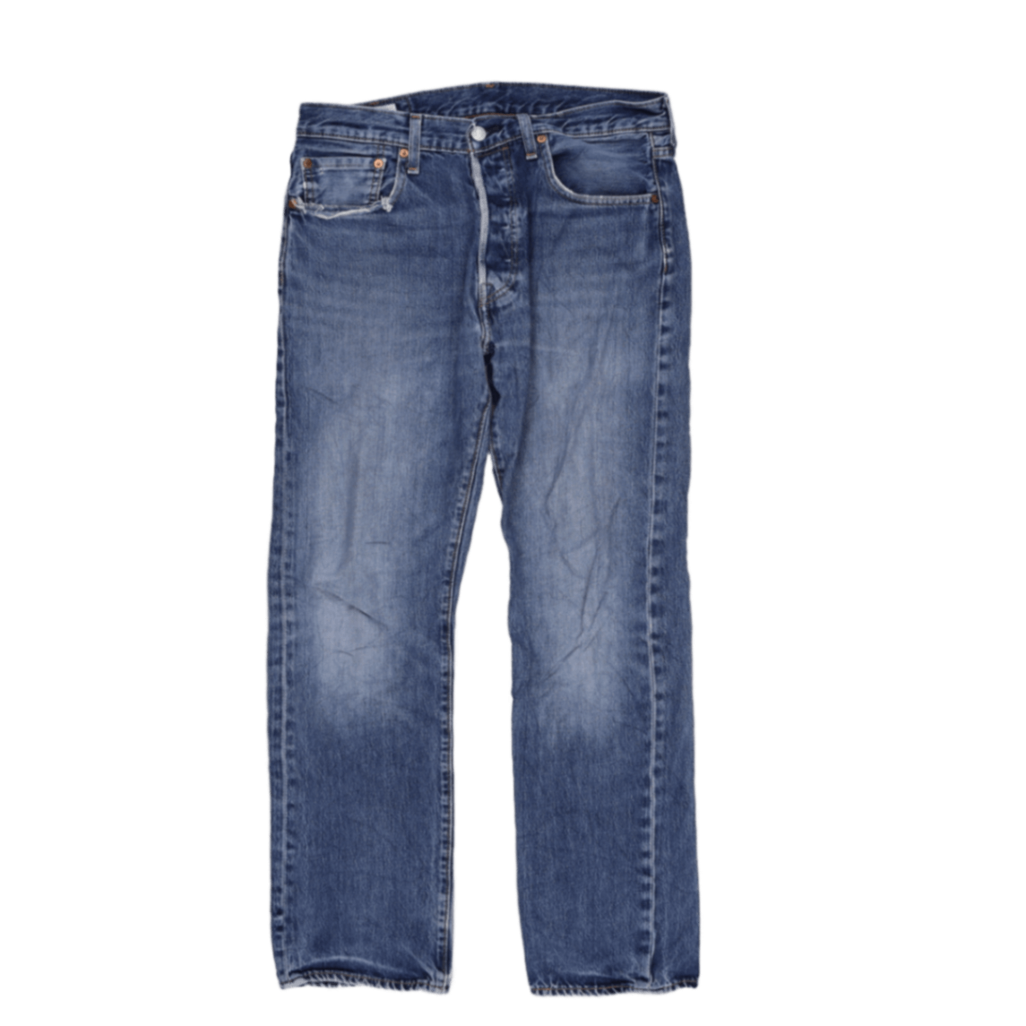 Levi's 505 Vintage Blue Denim Jeans Regular Fit 34W 30L Cotton