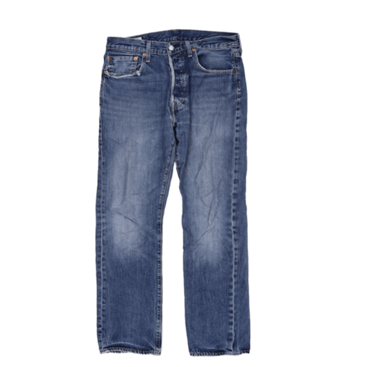 Levi's 505 Vintage Blue Denim Jeans Regular Fit 34W 30L Cotton