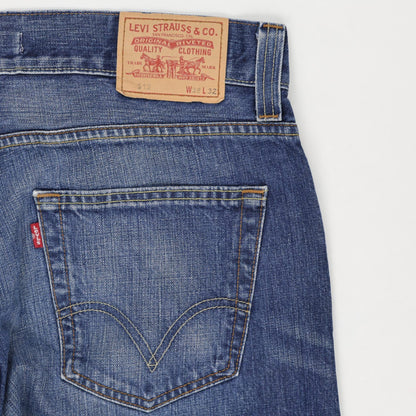 Levi's 512 Slim Fit Blue Denim Jeans W38 L32 Cotton Vintage Men's Clothing