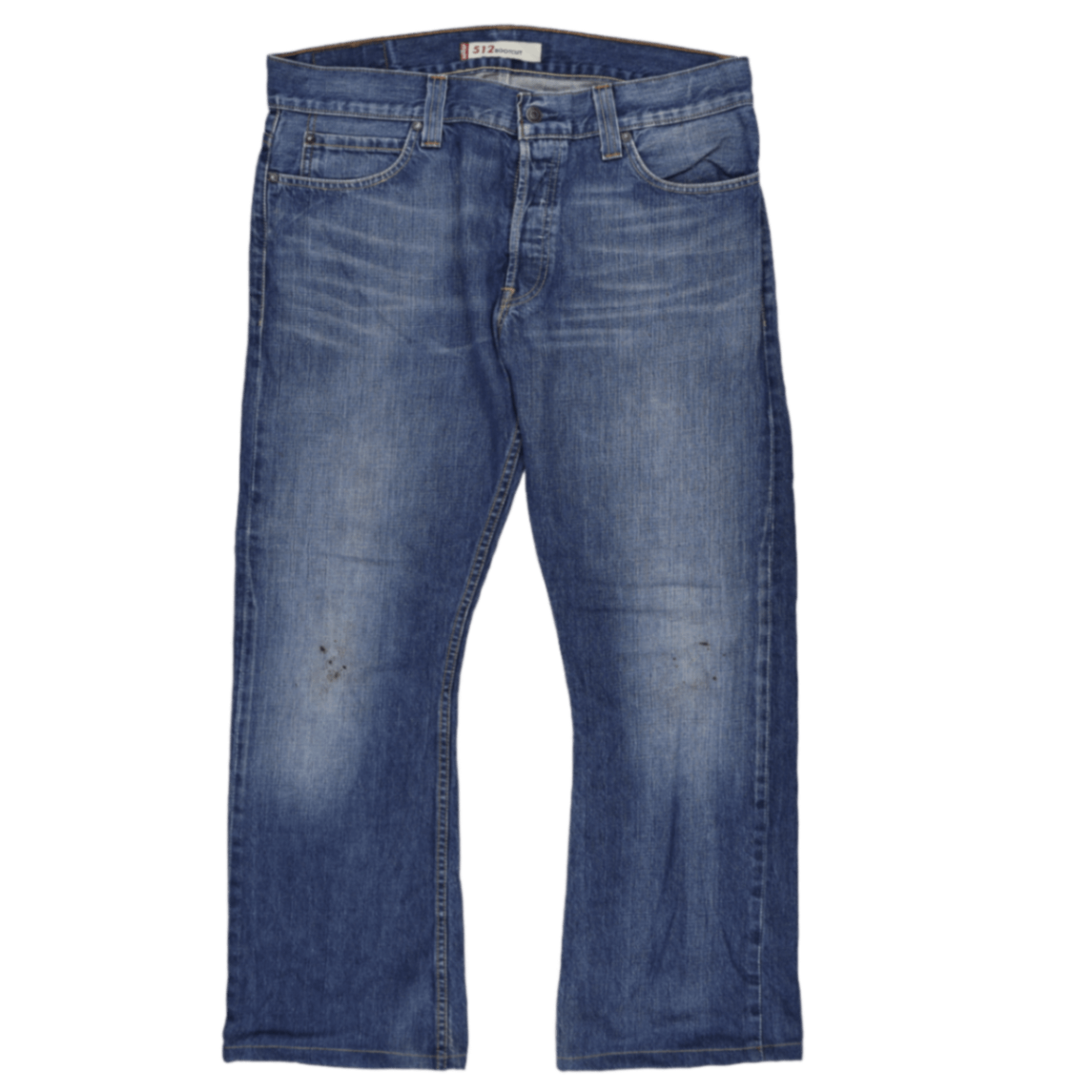 Levi's 512 Slim Fit Blue Denim Jeans W38 L32 Cotton Vintage Men's Clothing