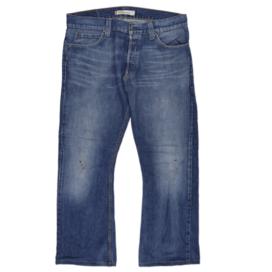 Levi's 512 Slim Fit Blue Denim Jeans W38 L32 Cotton Vintage Men's Clothing