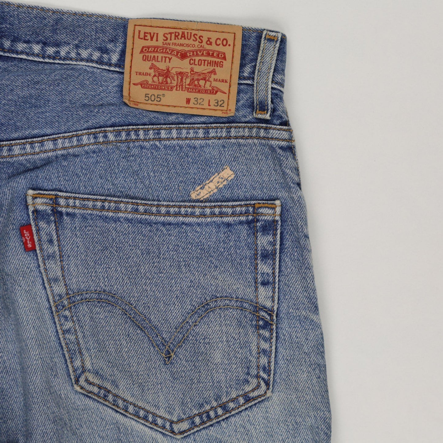 Levi's 505 Vintage Blue Jeans W32 L32 Straight Leg Cotton