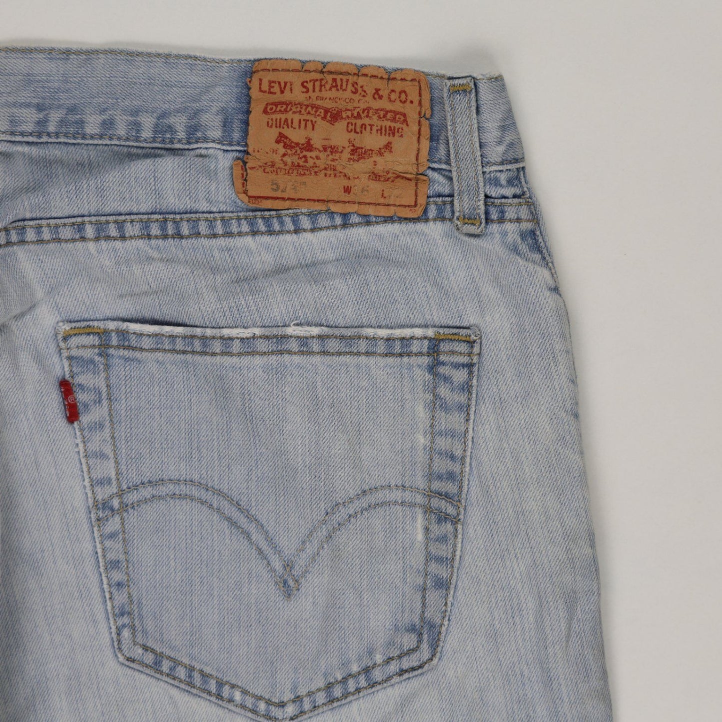 Levi's 511 Slim Straight Fit Jeans Light Blue W36 L32 Cotton Denim Vintage