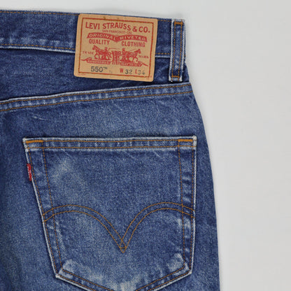 Levi's 550 Relaxed Fit Blue Jeans W32 L34 Cotton Vintage Men's Trousers