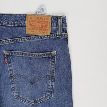 Levi's 514 Straight Fit Blue Jeans W34 L32 Cotton Men's Trousers