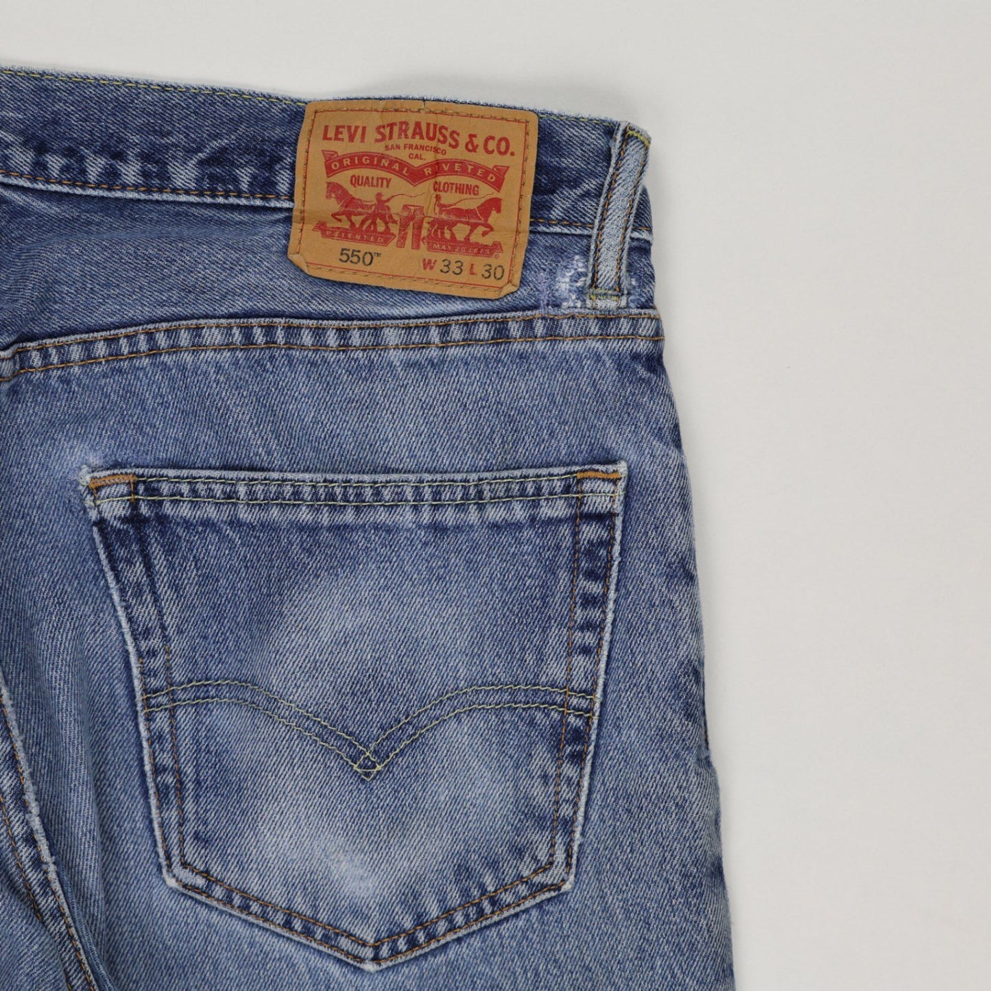 Levi's 550 Relaxed Fit Blue Jeans W33 L30 Cotton Denim Vintage