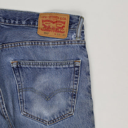 Levi's 550 Relaxed Fit Blue Jeans W33 L30 Cotton Denim Vintage