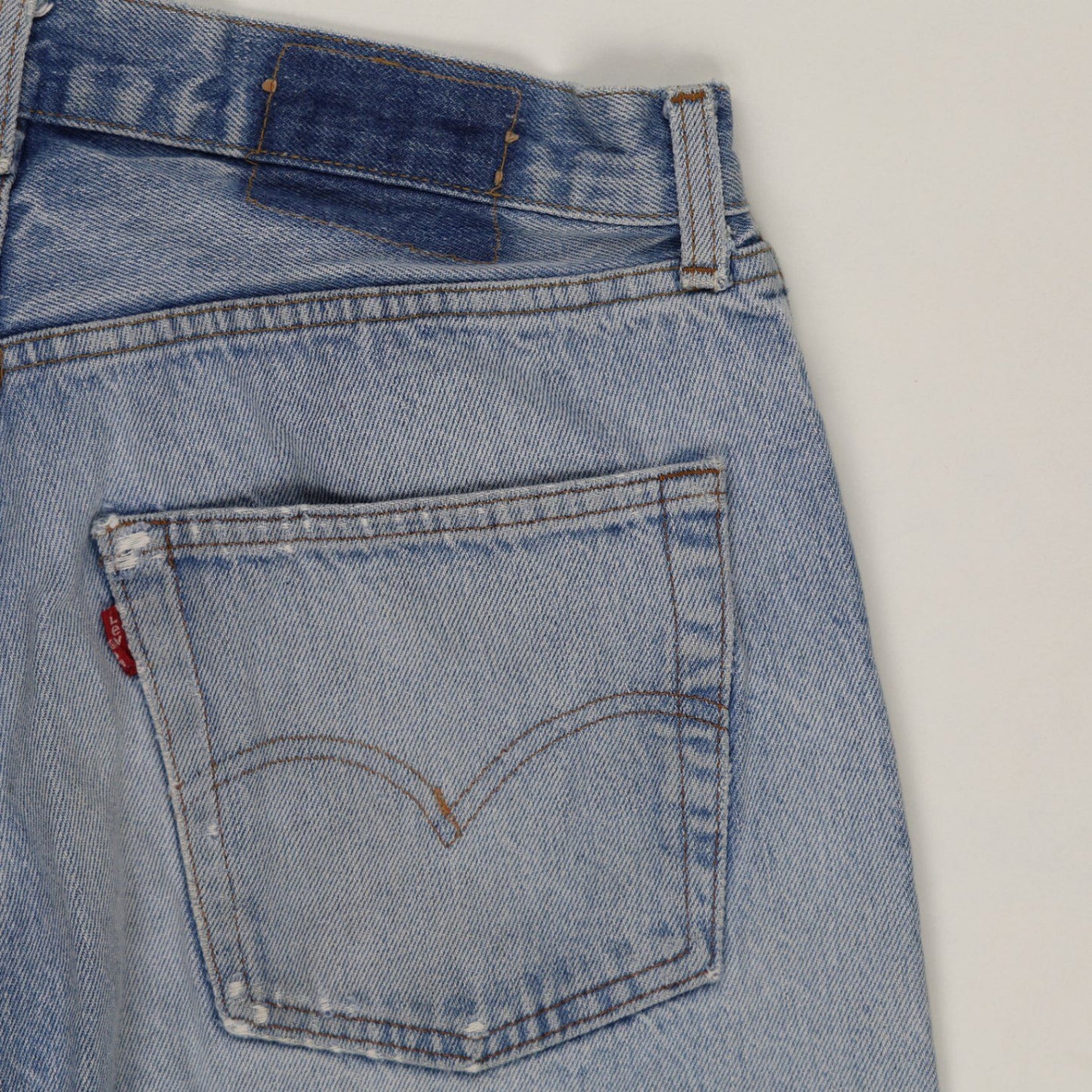 Levi's 501 Vintage Light Blue Denim Jeans W32 L30 Cotton Straight Leg
