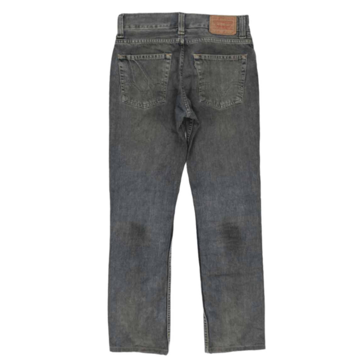 Levi's 522 Slim Fit Jeans Men's Grey Vintage 36L 100% Cotton