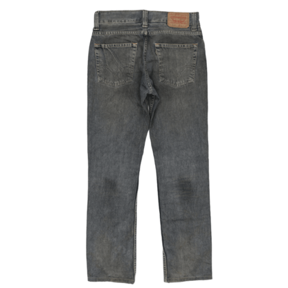 Levi's 522 Slim Fit Jeans Men's Grey Vintage 36L 100% Cotton