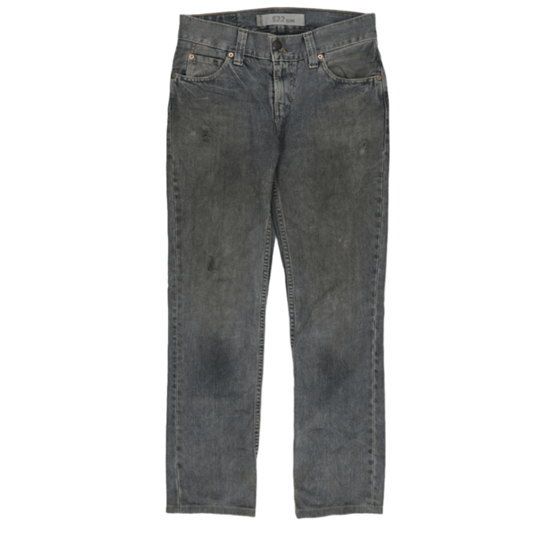 Levi's 522 Slim Fit Jeans Men's Grey Vintage 36L 100% Cotton