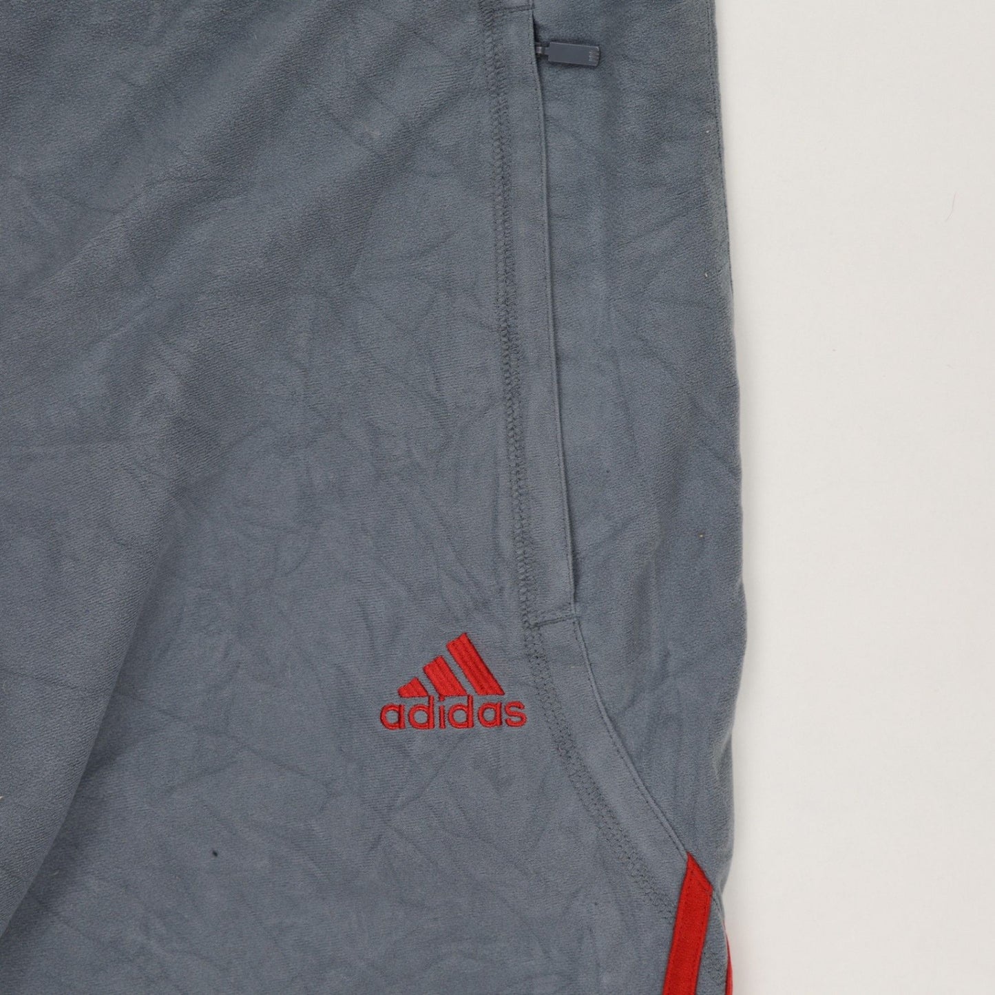 adidas Grey Track Trousers Men Size M Polyester 77 Inseam