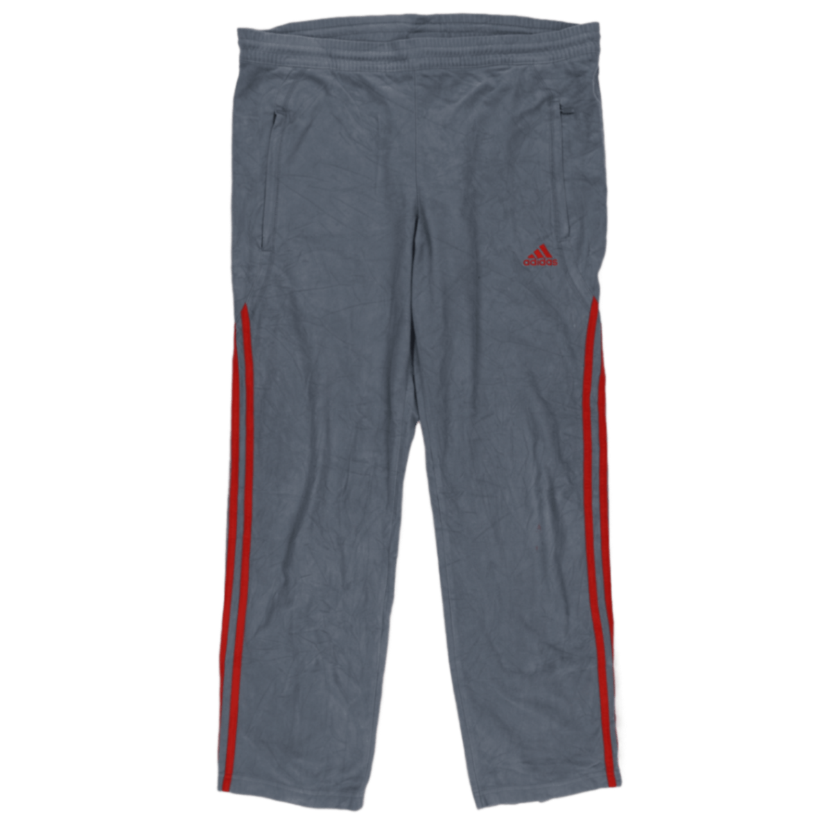 adidas Grey Track Trousers Men Size M Polyester 77 Inseam