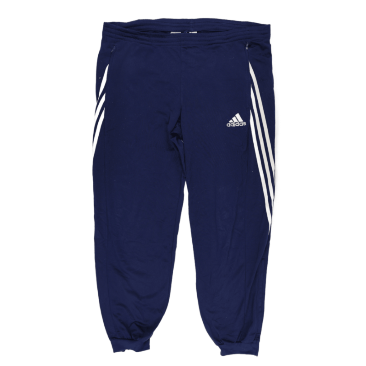 adidas Navy Blue Track Bottoms Large Polyester Men's Trousers