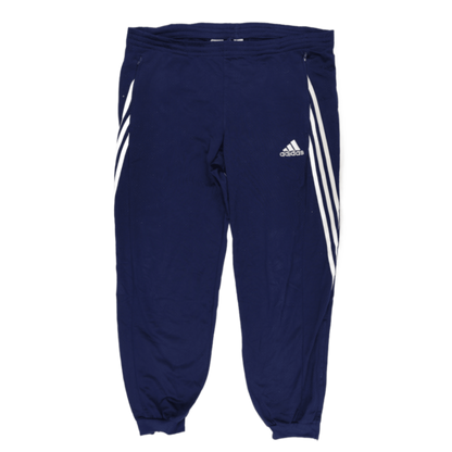 adidas Navy Blue Track Bottoms Large Polyester Men's Trousers