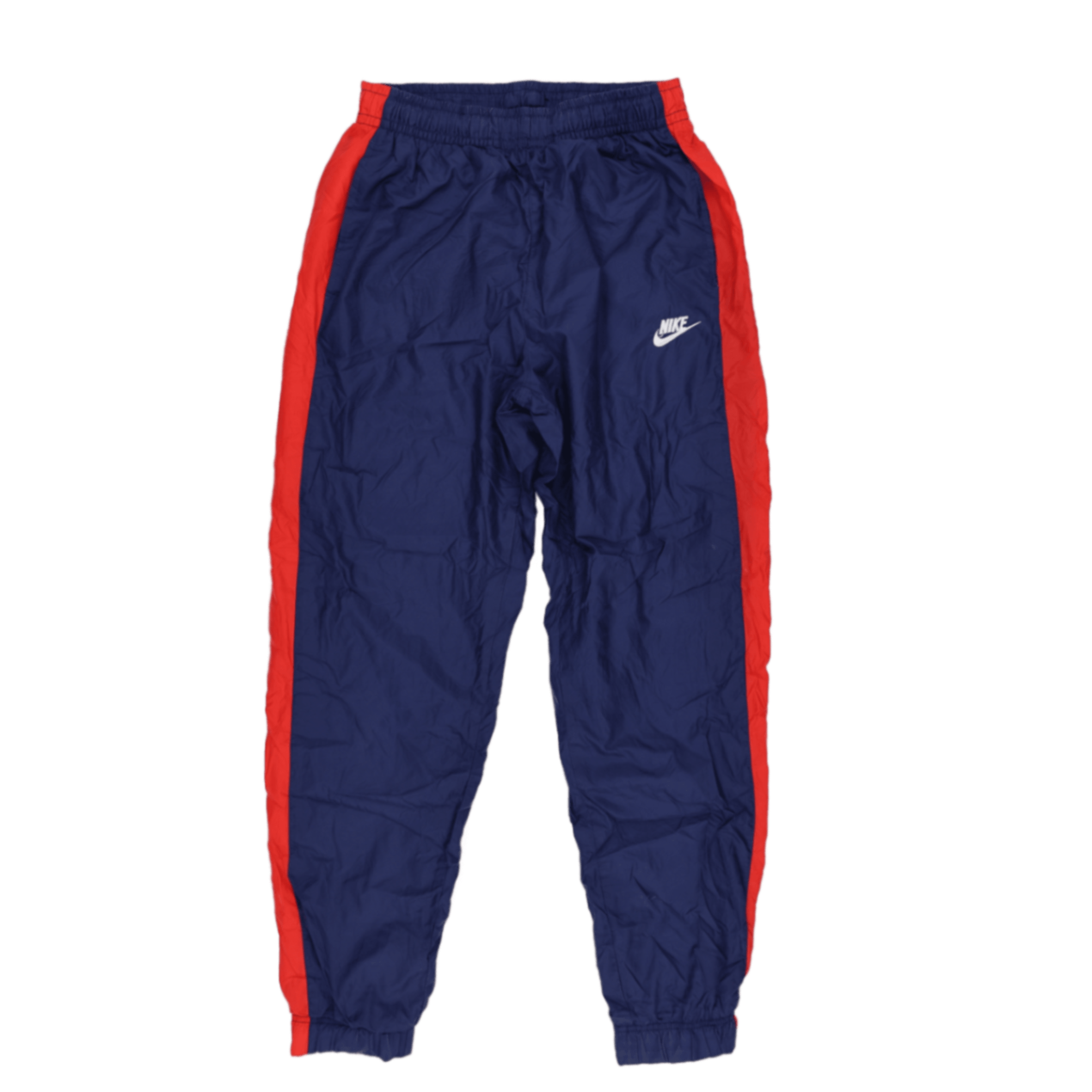 Nike Vintage Track Pants Navy Blue Red Small 75 cm Inseam Nylon