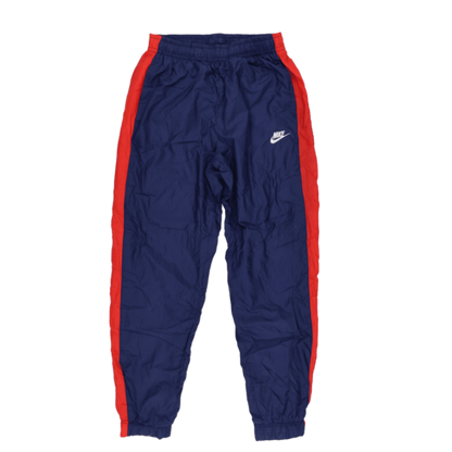 Nike Vintage Track Pants Navy Blue Red Small 75 cm Inseam Nylon
