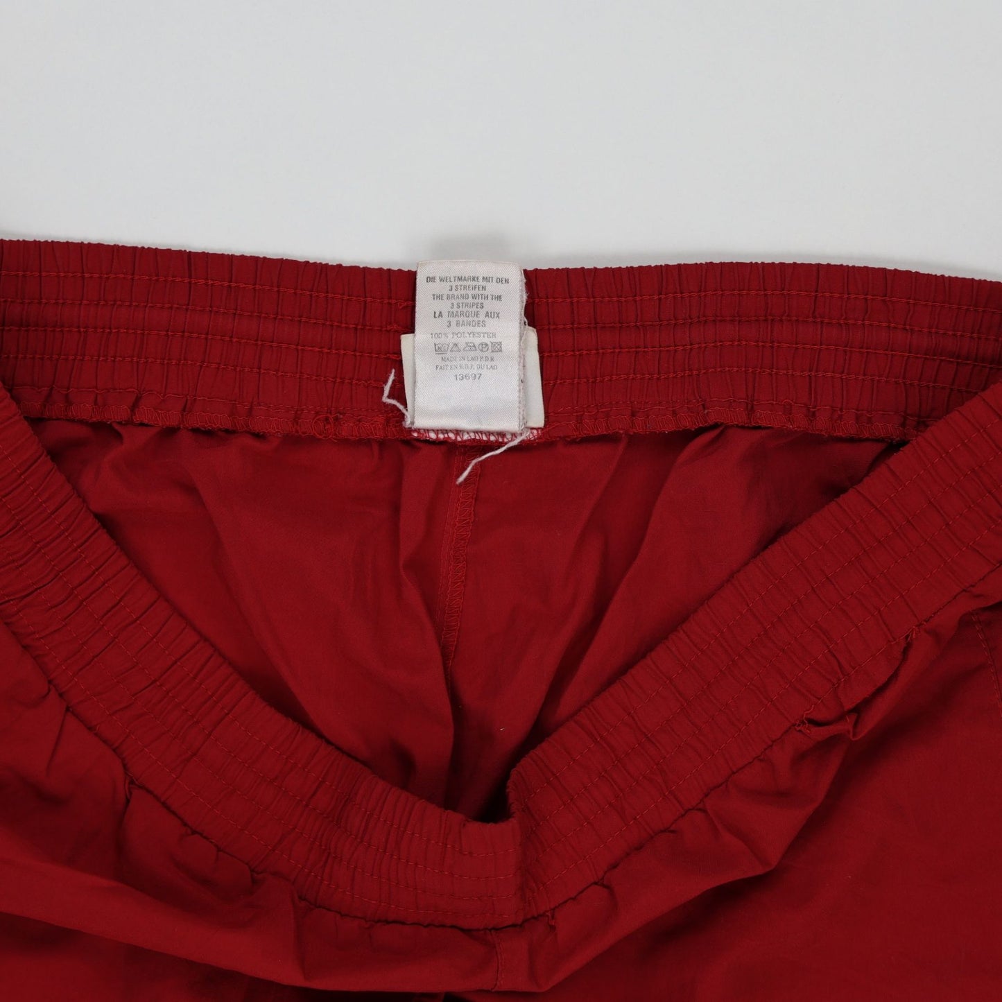 Adidas Red Vintage Track Trousers Large 42 Waist 76 Inseam Polyester