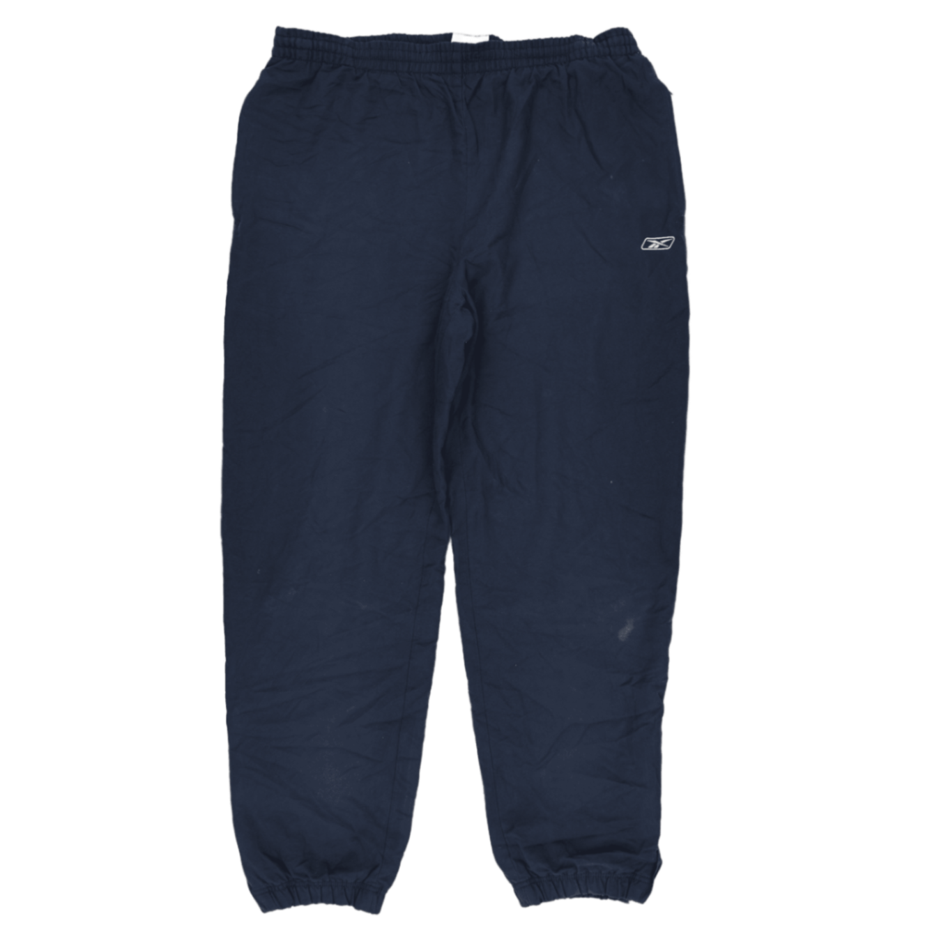 Reebok Navy Blue Tracksuit Bottoms Large Polyester Blend Vintage Joggers