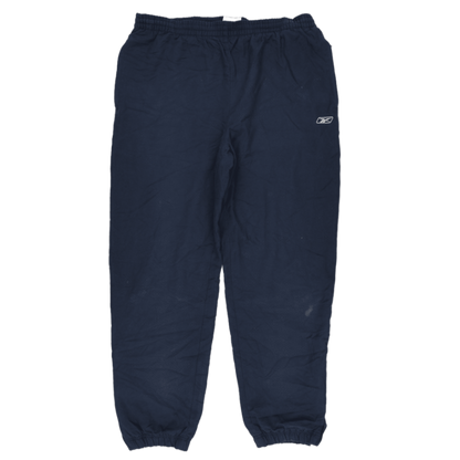 Reebok Navy Blue Tracksuit Bottoms Large Polyester Blend Vintage Joggers