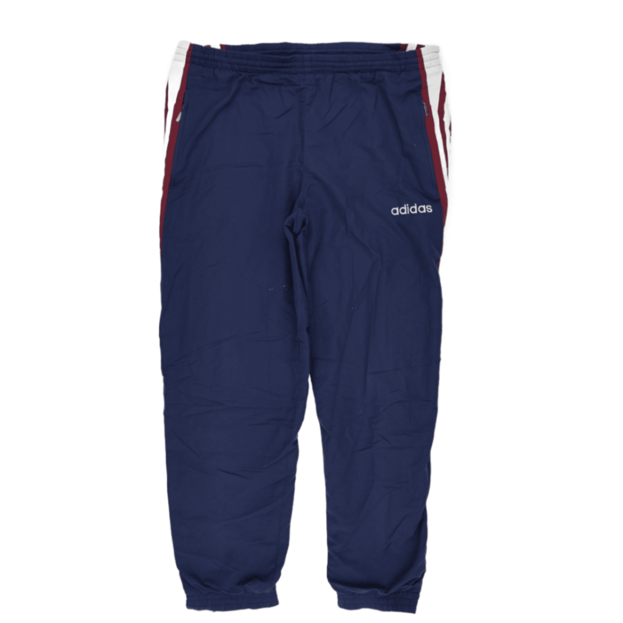 Adidas Track Pants Navy Blue Medium Polyester 75 cm Inseam 38 cm Waist Size