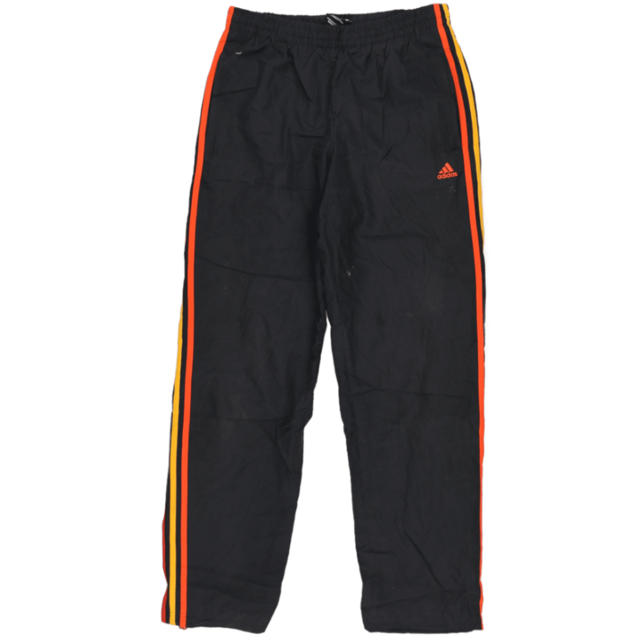 adidas Essentials Black Track Pants Small Polyester Vintage 77 cm Inseam 38 cm Waist