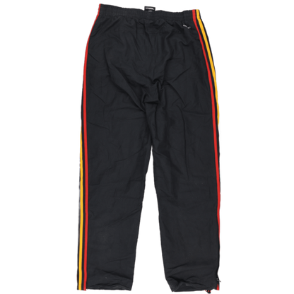 adidas Essentials Black Track Pants Small Polyester Vintage 77 cm Inseam 38 cm Waist