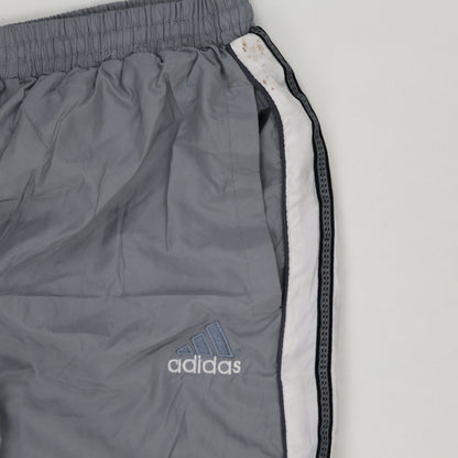 adidas Grey Vintage Lightweight Track Trousers Large 79 cm Inseam 42 cm Waist Nylon