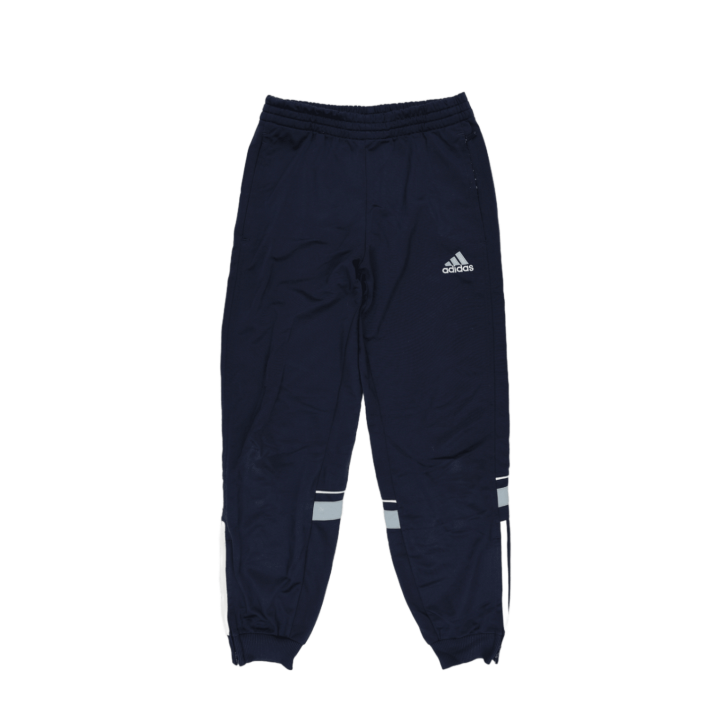 adidas Navy Blue Track Pants Large 76cm Inseam 42cm Waist Polyester