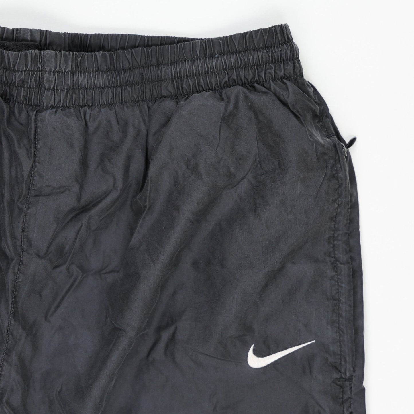 Nike Black Nylon Track Pants Men's Size Medium 79cm Inseam 38cm Waist