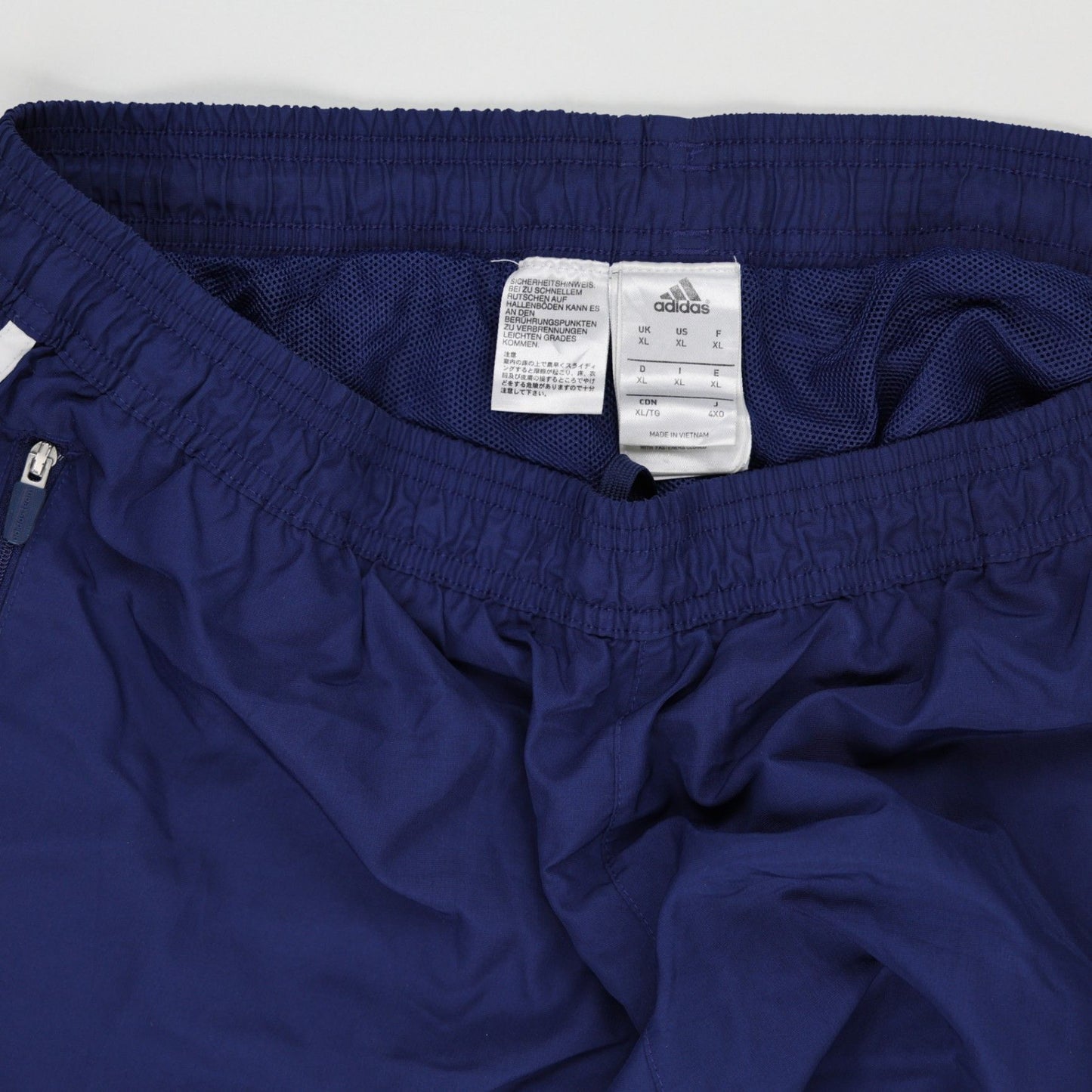 adidas Vintage Blue Track Pants XL 77cm Inseam Polyester Men's Clothing