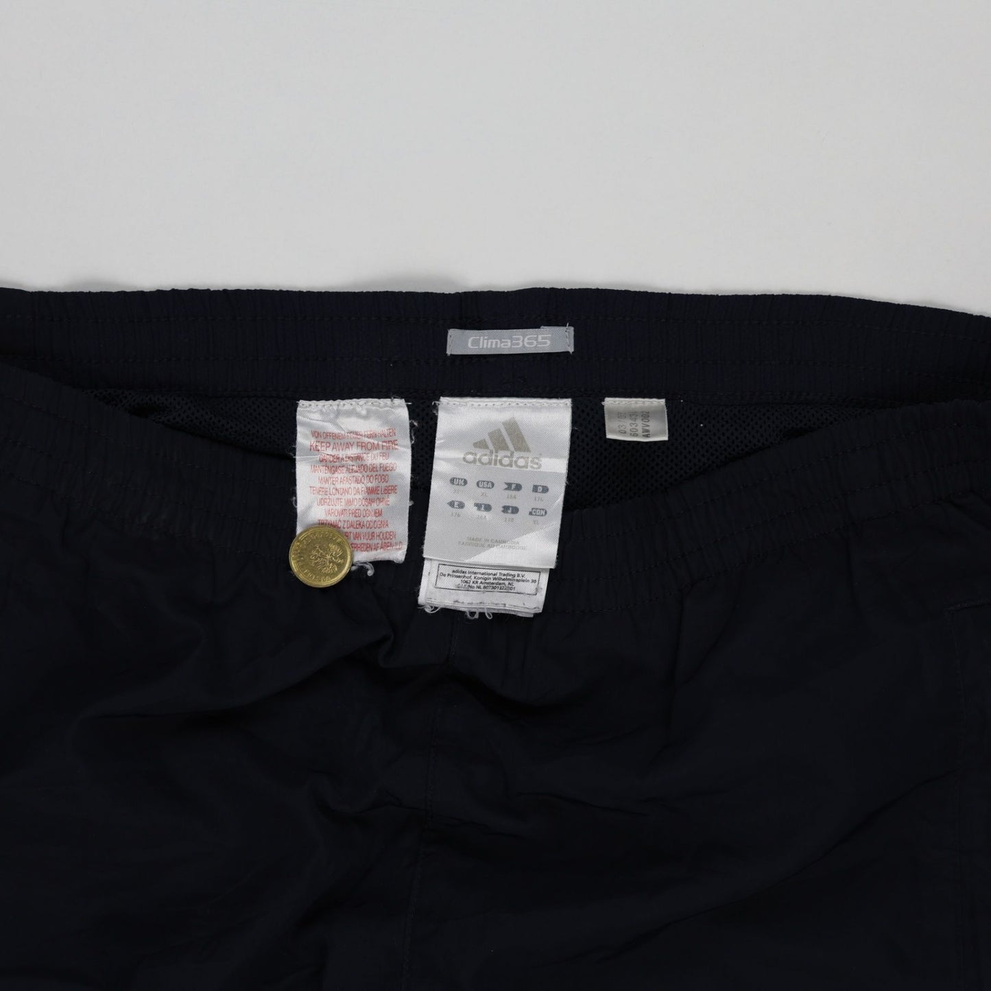 adidas Clima365 Navy Blue Track Pants Large 36 in Waist 32 in Inseam Polyester
