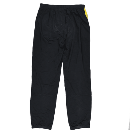 Nike Dri-FIT Track Pants Black with Yellow Stripes XL 31 Inch Inseam Polyester Men's Trousers