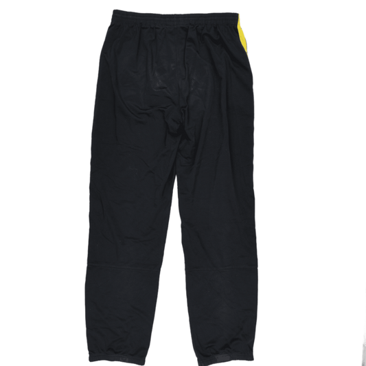 Nike Dri-FIT Track Pants Black with Yellow Stripes XL 31 Inch Inseam Polyester Men's Trousers