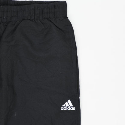 adidas Black Track Trousers Large Youth 76 cm Inseam 76-82 cm Waist Polyester