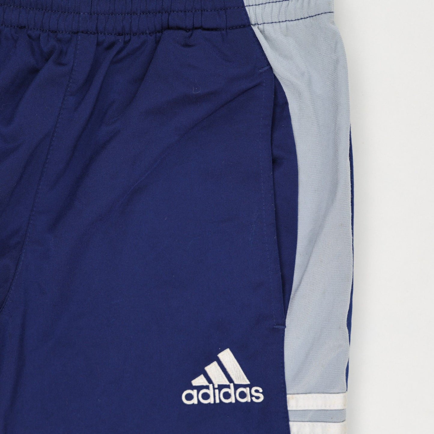 adidas Navy Blue Track Pants Large 38 Inseam Polyester Vintage