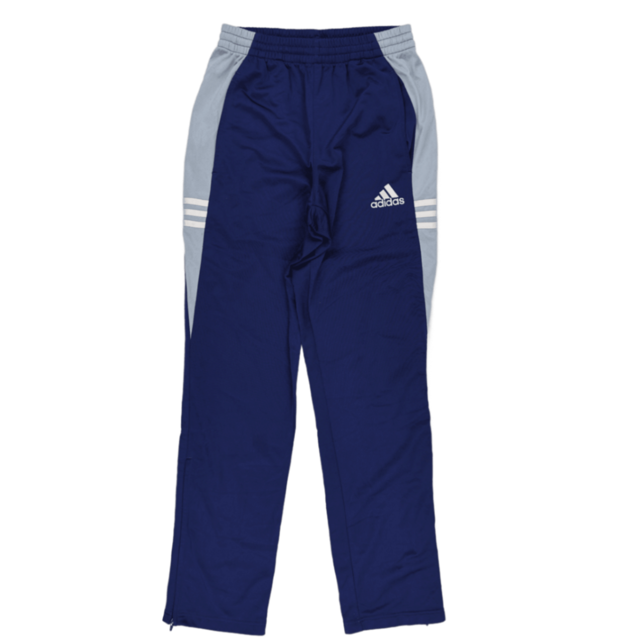 adidas Navy Blue Track Pants Large 38 Inseam Polyester Vintage