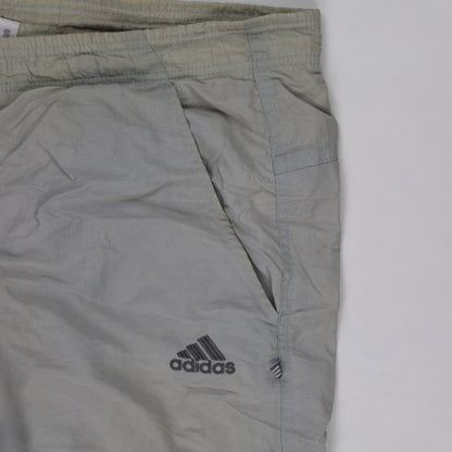 adidas Grey Nylon Trousers Men's Medium 78 cm Inseam Sportswear