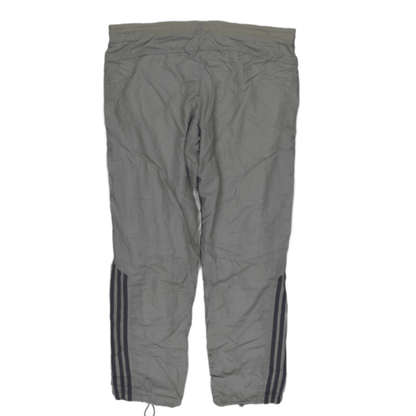 adidas Grey Nylon Trousers Men's Medium 78 cm Inseam Sportswear