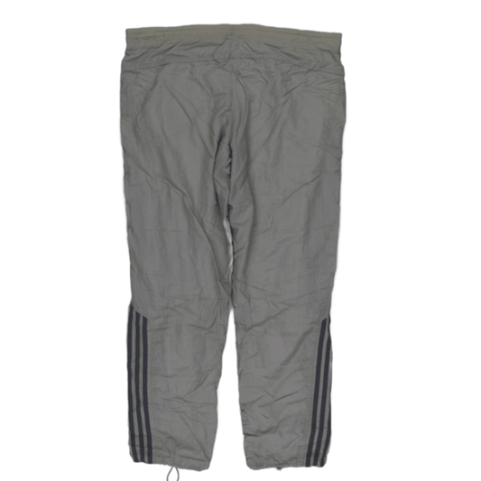 adidas Grey Nylon Trousers Men's Medium 78 cm Inseam Sportswear