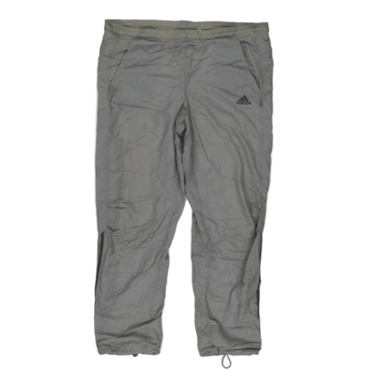 adidas Grey Nylon Trousers Men's Medium 78 cm Inseam Sportswear