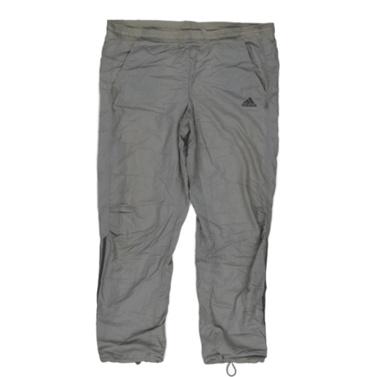 adidas Grey Nylon Trousers Men's Medium 78 cm Inseam Sportswear